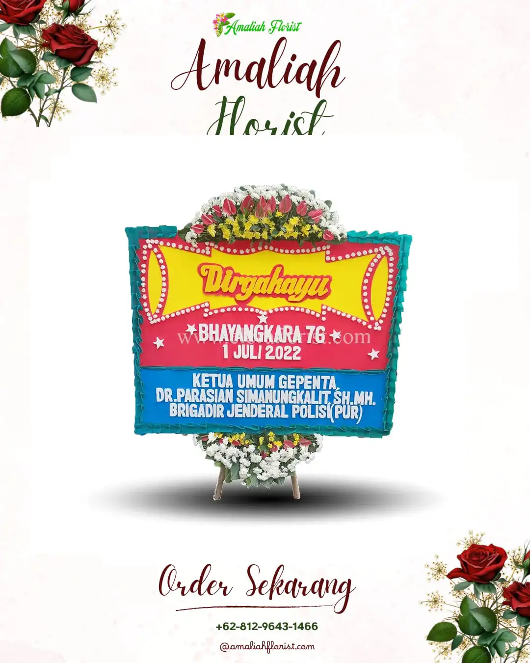Papan Bunga HUT Ulang Tahun Delodberawah